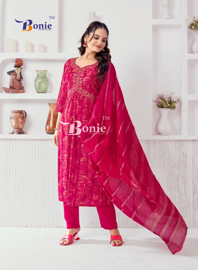 Alia 10 By Bonie Rayon Printed Kurti With Bottom Dupatta Wholesale Shop In Surat